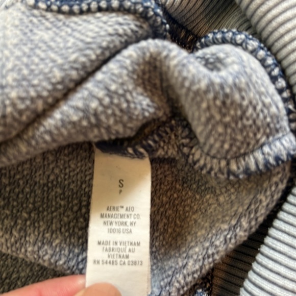 Aerie Light Blue Hoodie Zip Up Size Small - Picture 7 of 9